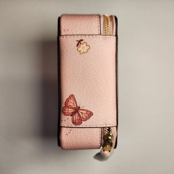 Coach Pink and Gold Butterfly Print Wallet - Picture 4 of 4